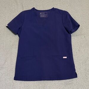 Figs Navy Blue Medical Scrub Top